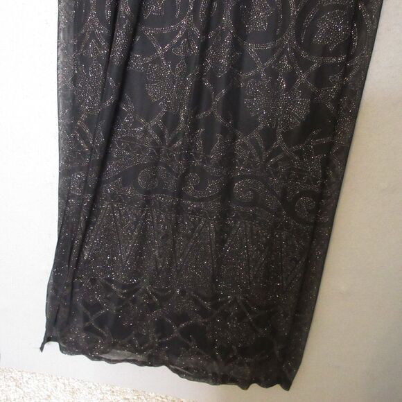 Y2K 90s Vintage Byer Too Maxi Dress Black Metallic Fairy Whimsigoth Grunge NWT - Picture 11 of 15